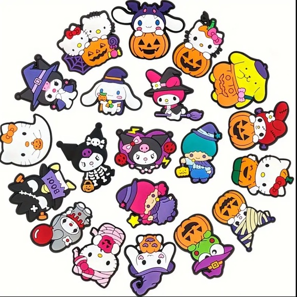 🆕 20pcs Hello Kitty Halloween Shoe Charms Set Anime Decorations For Crocs - Picture 3 of 12